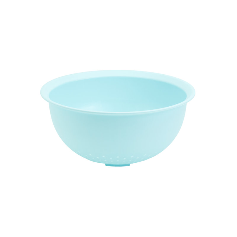 Blue Plastic 4-Piece Mixing Bowls and Colander Set
