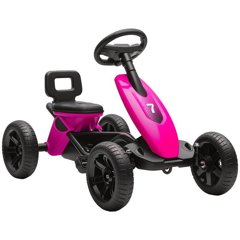 Zoomie Kids Go Kart, Pink