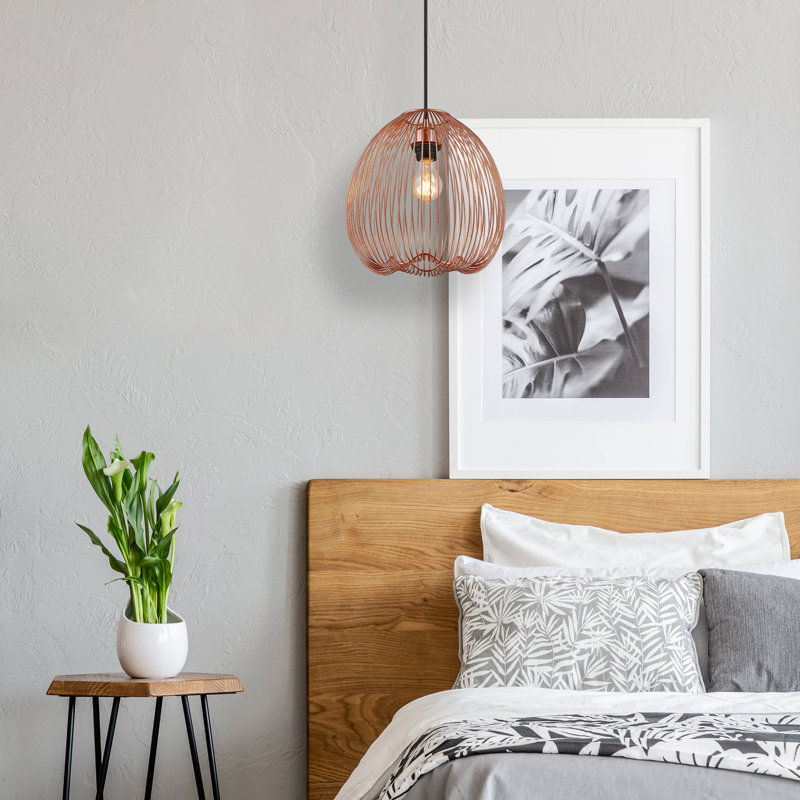 Marez 1 - Light Matte Geometric Pendant, Copper