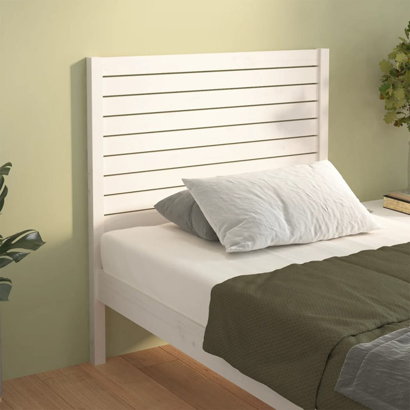 Jamael Solid Wood Headboard, White, 96 x 100 cm