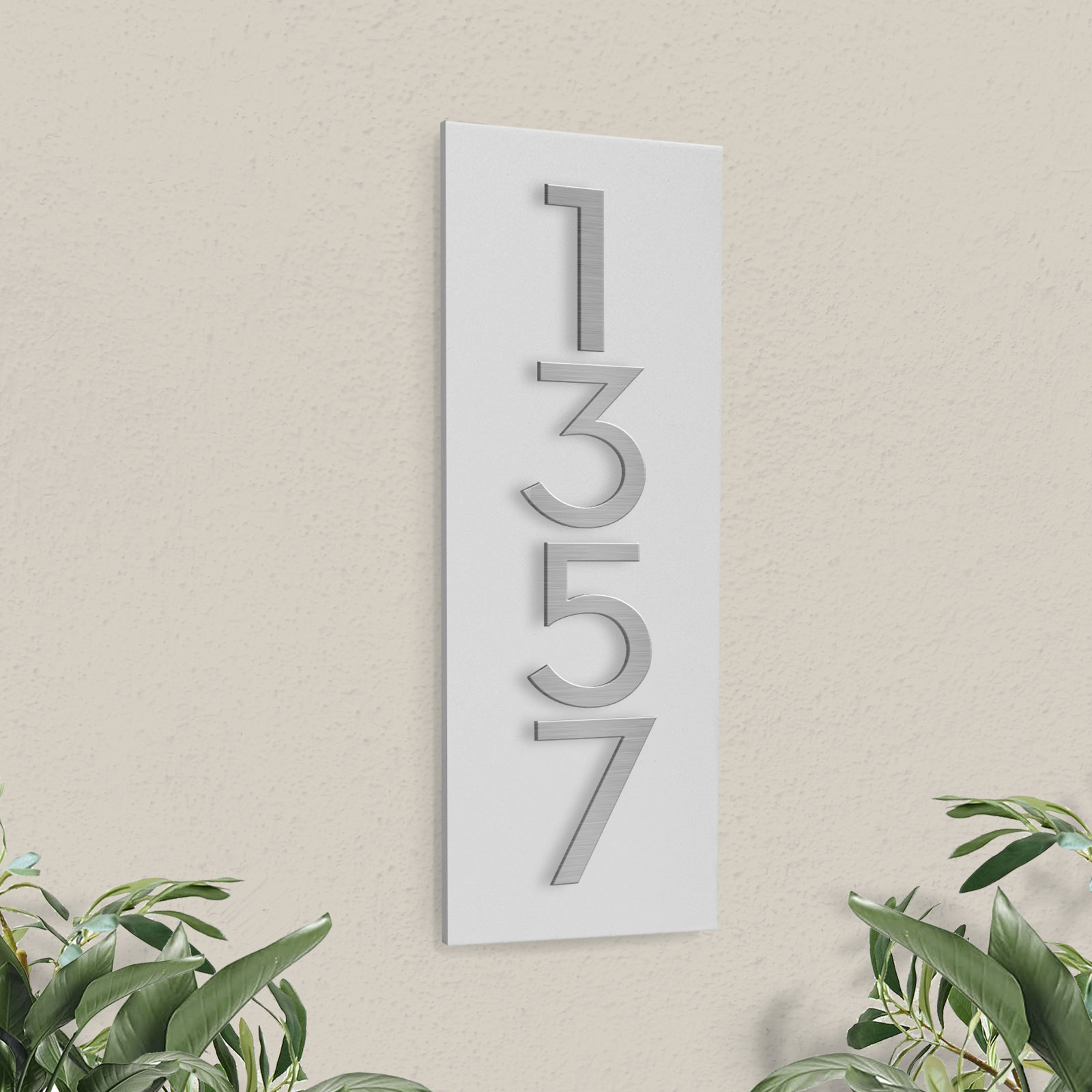 Simply Sweet Wall Address Plaque, White, Yes, Silver