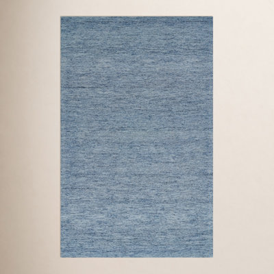 Zaley Blue Sand Hand-Tufted Wool Rug