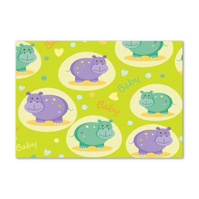 Hippos - Wrapped Canvas Print