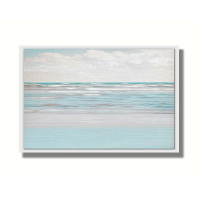Blue Mind - Sand and Sea par Hal Halli. Toile giclée sur toile tendue avec cadre flottant, taille de l'image