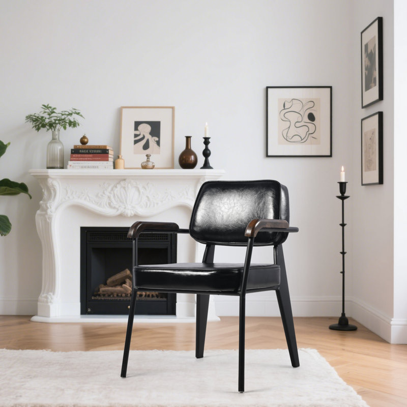 Chaise d'appoint Pu, 1, Noir