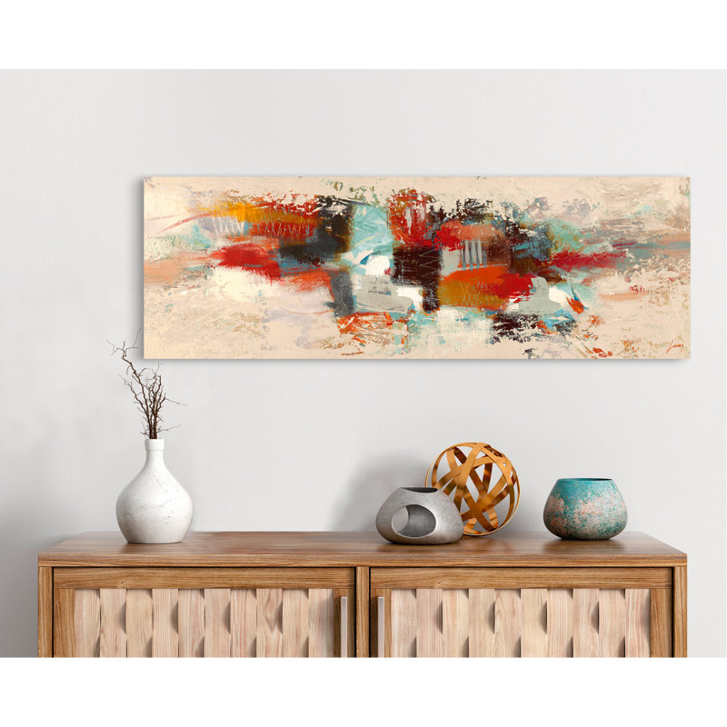 Spring Abstract by Lucas - Wrapped Canvas Painting, Wrapped Canvas, 50cm H x 150cm W x 4cm D