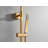 Fennocasa Polaris Lux Rain Shower System, includes 10” Square Rainfall Shower Head and Handheld Shower Combo (2.5 GPM Brushed Gold)-88868873