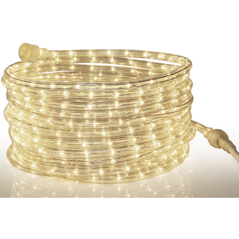 Tupkee 24ft Clear Incandescent Rope Light – 10MM Diameter, 288 Warm Long-Life Bulbs for Indoor and Outdoor Use, Warm White
