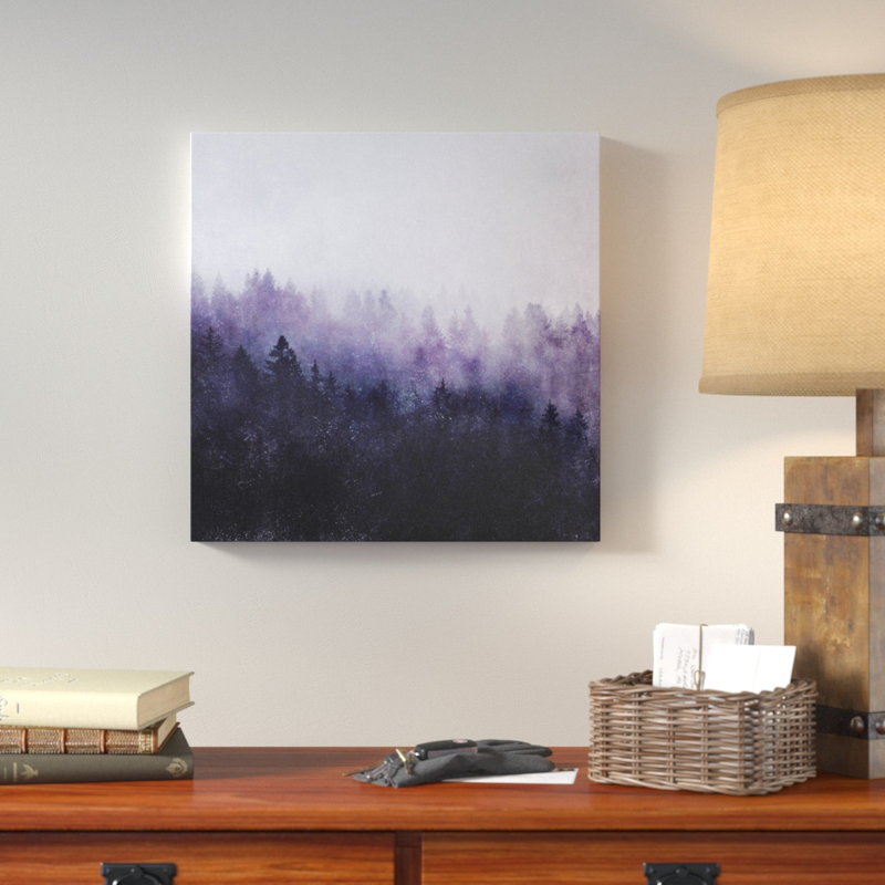 Reproduction d’art sur toile tendue, H 18 po x l 18 po x P 1,5 po, Toile avec cadre noir, Pas de tapis