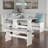 Bagwell 3 - Piece Upholstered Trestle Breakfast Nook Dining Set with Coffee Print