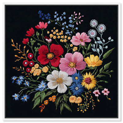 «Midnight Wildflower Weave», art mural maximaliste par 