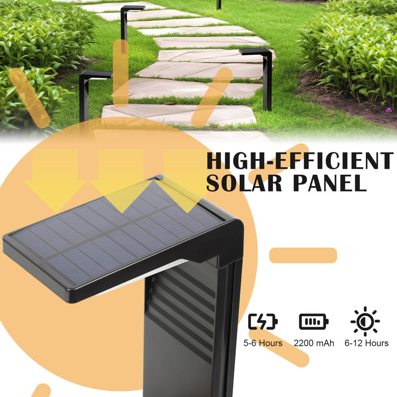 Solar Powered Integrated LED Pathway Light Kit, Cool