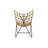 Bryson Light Brown Rattan Accent Chair with Boho Modern Design for Indoor or Outdoor Use