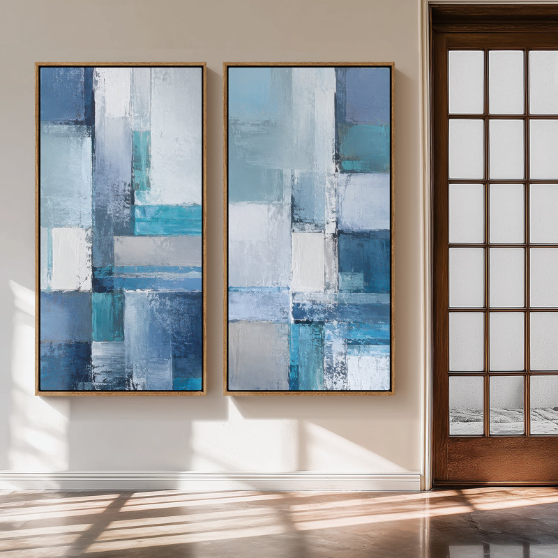 2 Piece Art Print, H 60 po x l 30 po, Encadré naturel