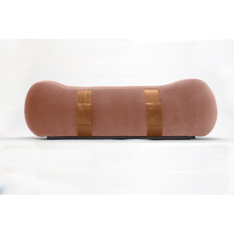 Milo Velvet Upholstered Bench, Cameo/Chesterfield