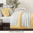 Bedsure Queen Comforter Set Impala Yellow - Queen Size Bedding 3 Pieces, Gentlesoft Pintuck Bed Set Gift For Family, Pinch Pleat All Season Comforter & Pillowcases-123856424-123856419