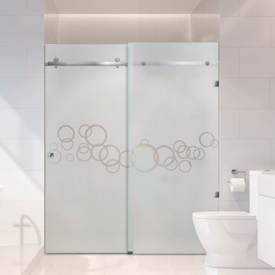 58 In W x 80 In H Double Sliding Glass Shower Doors