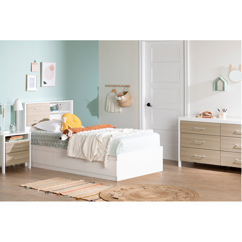 Munich 6-Drawer Dresser, Soft Elm/White