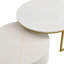 Table basse ronde emboîtable cannelée avec tiroir en or de 27,6 po seulement La table, sans chaises.-118511223