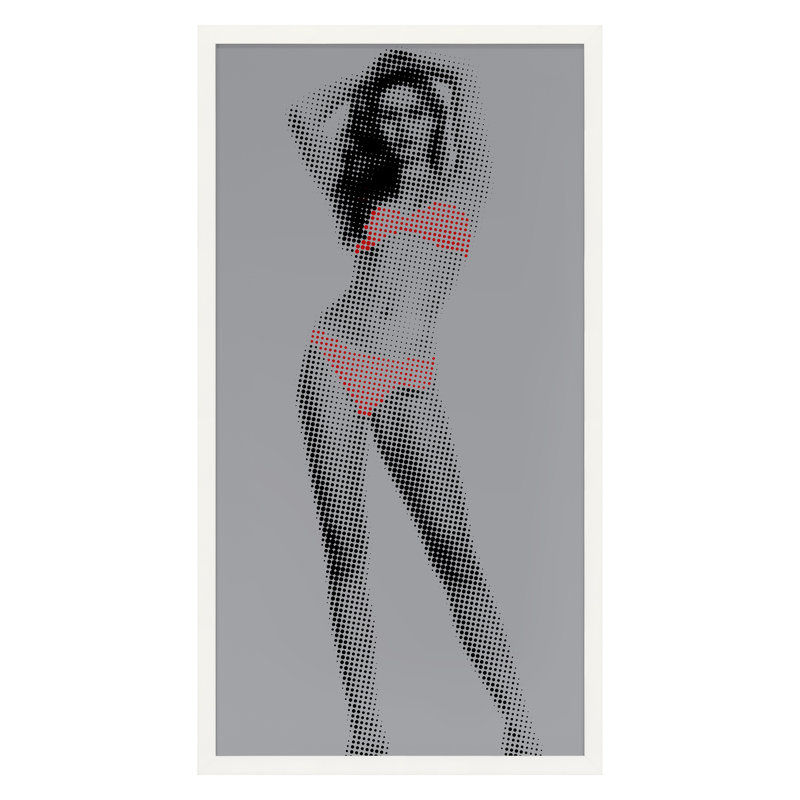 Bardot Print by THE Studio, Gray/Pink, 36" H x 20" W
