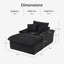Chaise longue rembourrée avec repose-pieds Corduroy-774304538