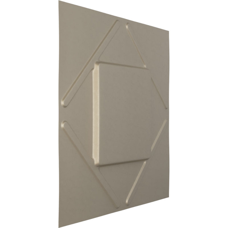 Panneau mural décoratif 3D l 19 5/8 po x H 19 5/8 po Aubrey EnduraWall, métallique (couvre 2,67 pieds carrés), Argent argent