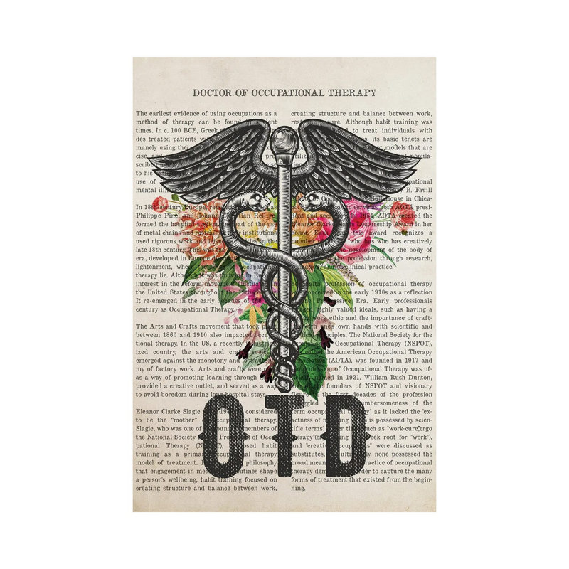 OTD, Doctor Of Occupational Therapy With Flowers by Aged Pixel - Wrapped Canvas Gallery-Wrapped Canvas Giclée