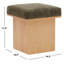 Bourke Velvet And Wood Square Ottoman-1112166073-1112166076