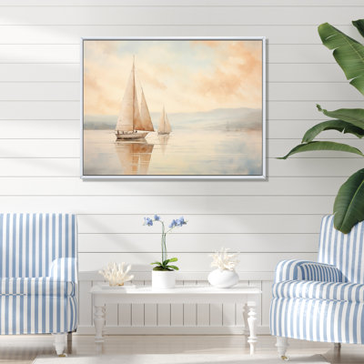 Ermanno minimalisme voilier serein I sur toile