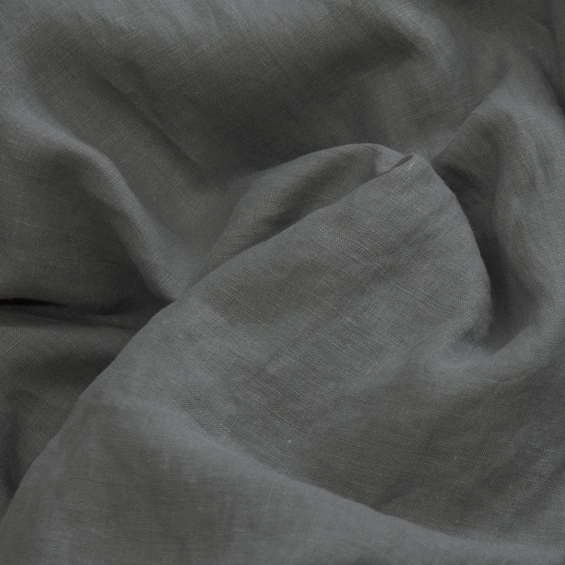 Abelia Semi Sheer Curtain, Dark Gray