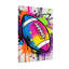 Motif de football coloré tendance avec éclaboussures de peinture-523444316