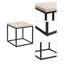 Table de bout carrée en bois massif avec base en métal-597697842