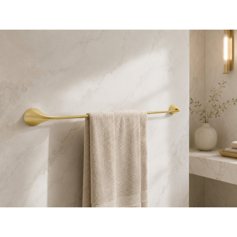 Nicolai 4-Piece Bathroom Accessory Set — Matte Black / Chrome / Brushed Gold Hardware Set, Brushed Gold