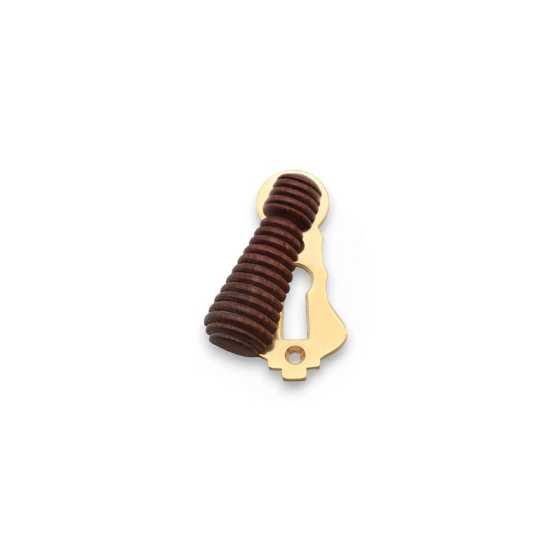 Rosewood Beehive Escutcheon Aged Brass