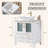 30''White Morden Freestanding Bathroom Vanity Set With Vessel Ceramic Top