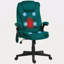 Fauteuil de bureau vibrant à 6 points avec massage chauffant, chaise de bureau de direction à haut dossier avec dossier inclinable, accoudoirs rembourrés et télécommande-1919287081
