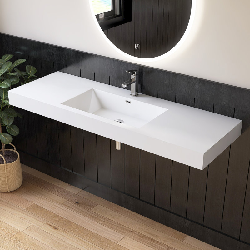 Lavabo de salle de bain double 59 po SMC