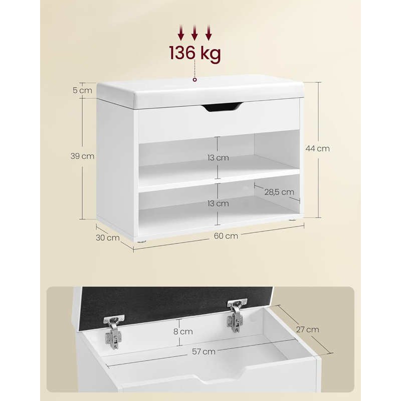 10 Pair Shoe Storage Bench
