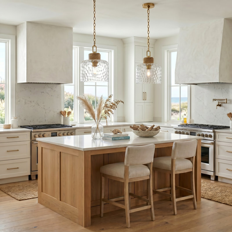 Baltic 1-Light Brushed Gold Mini Pendant Light