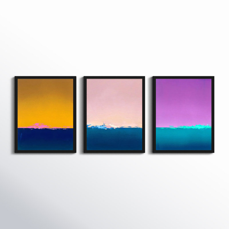 Horizon Print by Lee Lessem, 20" H x 16" W x 1.25" D, Black