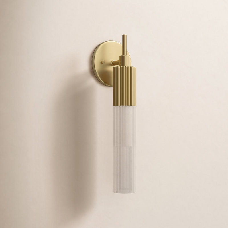 Cassi Aluminum LED Armed Sconce, Gold