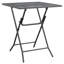 Ensemble de chaise de patio et de table 5 pièces, filet de métal pliable gris foncé