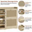 Armoire à chaussures en rotin avec 4 tiroirs rabattables, rangement de chaussures dissimulé et respirant pour le vestibule