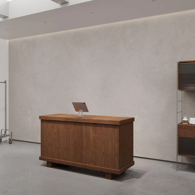 Bureau de réception rectangulaire en bois manufacturé Retro