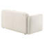 Causeuse recouverte de tissu à accoudoirs arrondis blanc Hemington-122491408