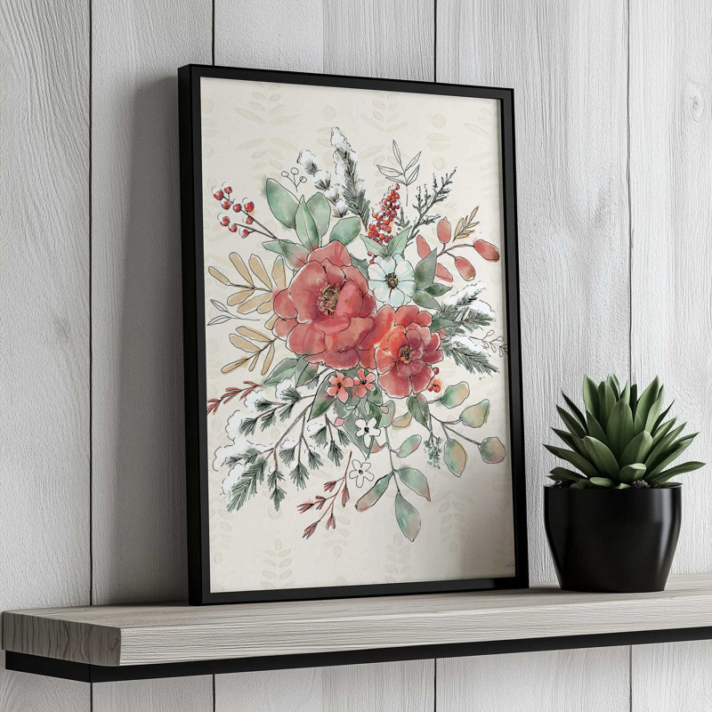 «Festive Blooms VIII» par Anne Tavoletti, reproduction d'art, H 24 po x l 18 po, Noir