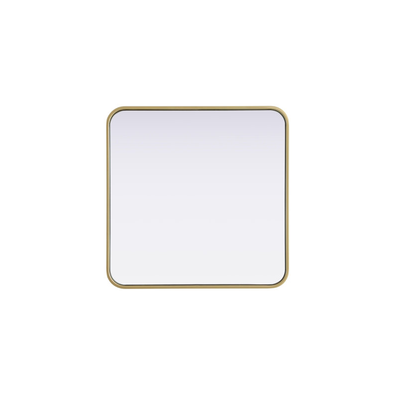 Erath Contour Metal Mirror, 24" x 24", Brass