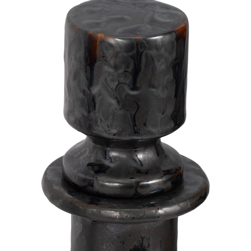 Vases Stoneware Modern Decorative Accent for Home Office Living Room Set of 3 - 15", 12", 9" Black