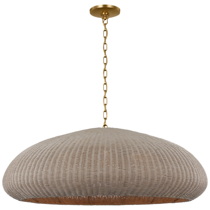 Kokomo Pendant by Chapman & Myers, 16.75" H x 44" W x 44" D, Ash, Antique-Burnished Brass
