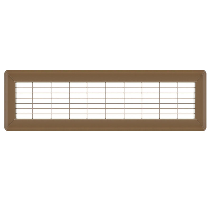Gril de plancher brun de gros calibre, H 0,9 po x l 4 po x L 20 po